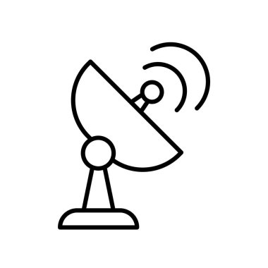 radar simge vektör izole beyaz arka plan, radar işareti, lin