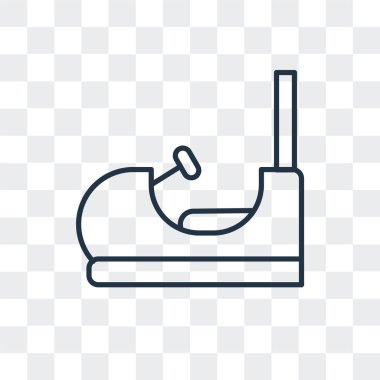 Saydam arka plan üzerinde tampon araba logo tasarımı izole çarpışan araba vektör simgesi