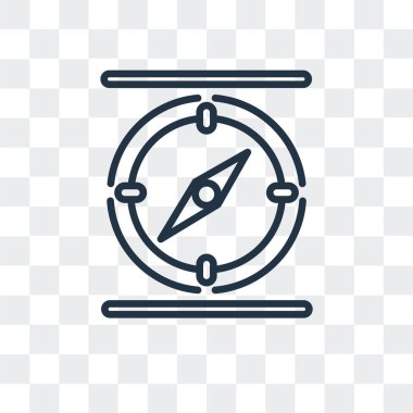 Saydam arka plan üzerinde pusula logo tasarımı izole pusula vektör simgesi