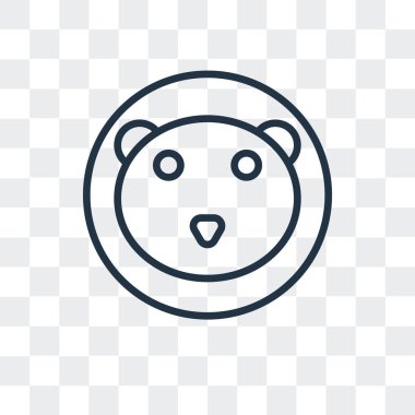 Saydam arka plan üzerinde kutup ayısı logo tasarımı izole kutup ayısı vektör simgesi