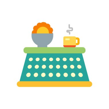 Beyaz arka plan üzerinde Kotatsu işareti izole Kotatsu simge vektör ,