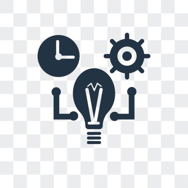 Saydam arka plan üzerinde verimlilik logo tasarımı izole verimlilik vektör simgesi