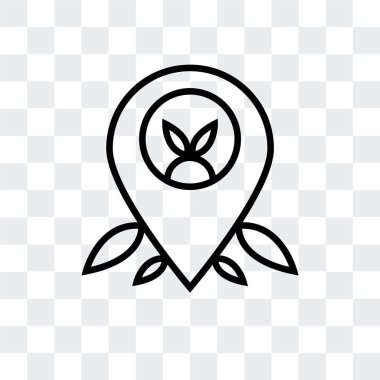 Saydam arka plan üzerinde PIN logo tasarımı izole PIN vektör simgesi