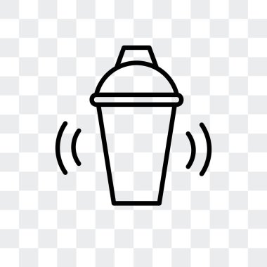 Saydam arka plan üzerinde Shaker logo tasarımı izole shaker vektör simgesi