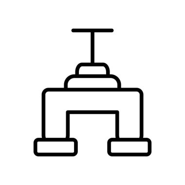 Beyaz arka plan üzerinde Vana işareti izole kapak simge vektör