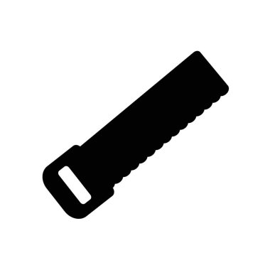 Beyaz arka plan üzerinde demir testeresi işareti izole demir testeresi simge vektör ,