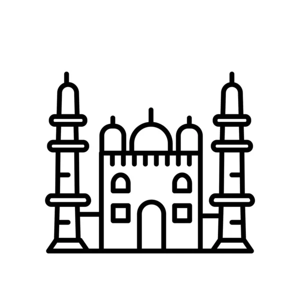 Taj Mahal vector icono aislado sobre fondo blanco, Taj Mahal si — Archivo Imágenes Vectoriales