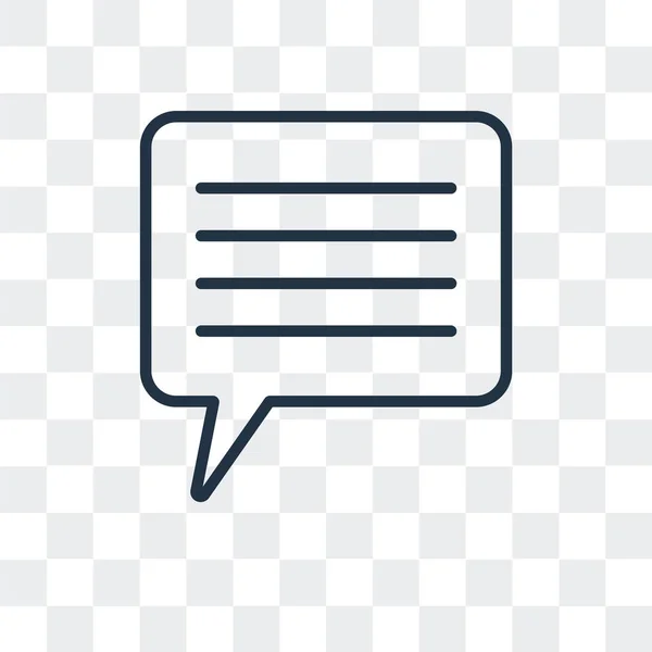 Icono de vector de chat aislado sobre fondo transparente, diseño del logotipo del chat — Archivo Imágenes Vectoriales