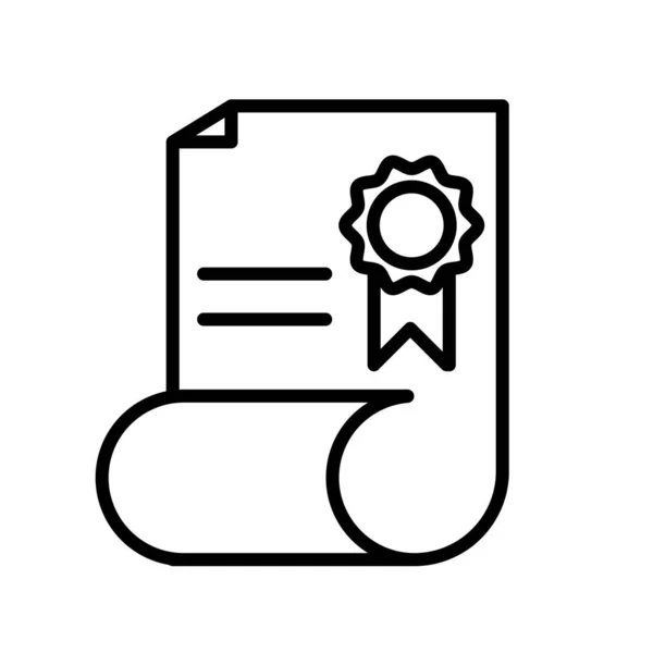 Certificaat pictogram vector geïsoleerd op een witte achtergrond, Certificat — Stockvector