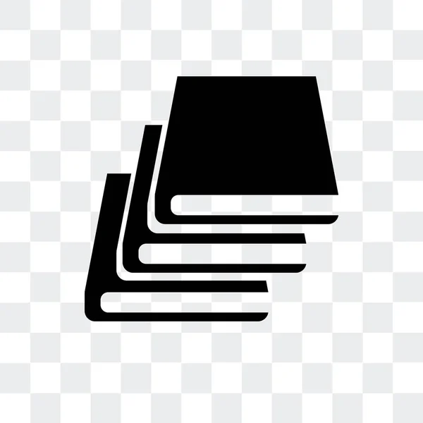 Ícone vetorial Livros isolado em fundo transparente, logotipo Livros — Vetor de Stock