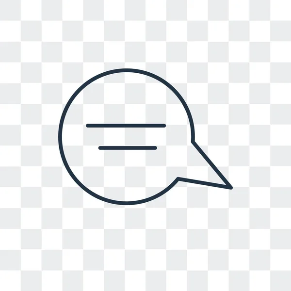 Ícone de vetor de balão de fala isolado em fundo transparente, design de logotipo de balão de fala — Vetor de Stock