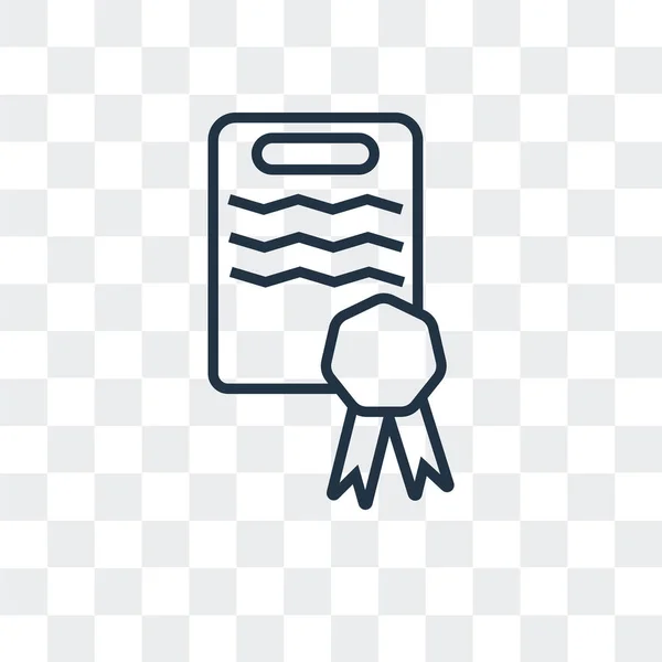 Icona vettoriale del diploma isolata su sfondo trasparente, disegno del logo del diploma — Vettoriale Stock
