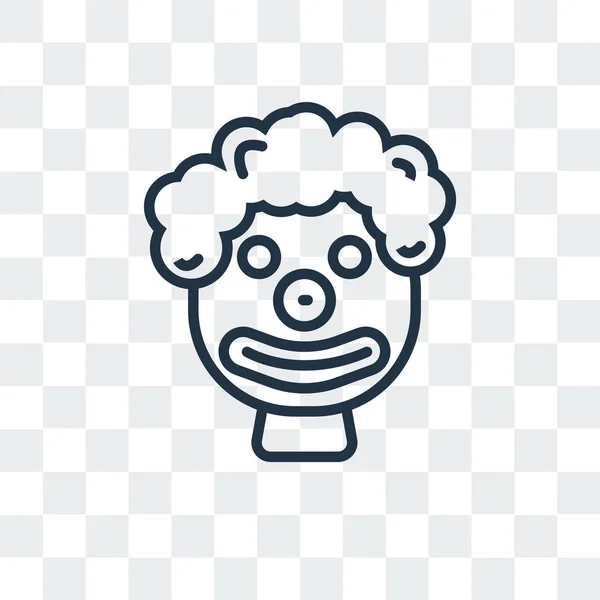 Payaso icono vectorial aislado sobre fondo transparente, diseño del logotipo del payaso — Vector de stock