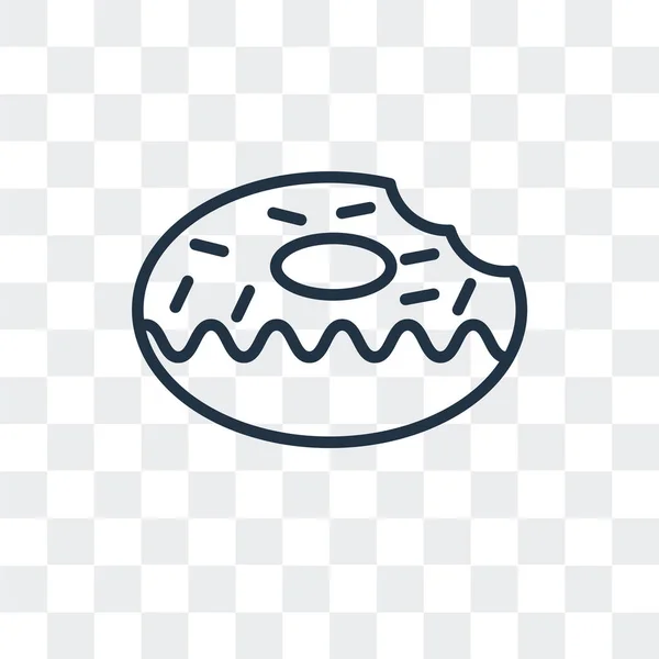 Векторный значок пончиков изолирован на прозрачном фоне, дизайн логотипа пончиков — стоковый вектор