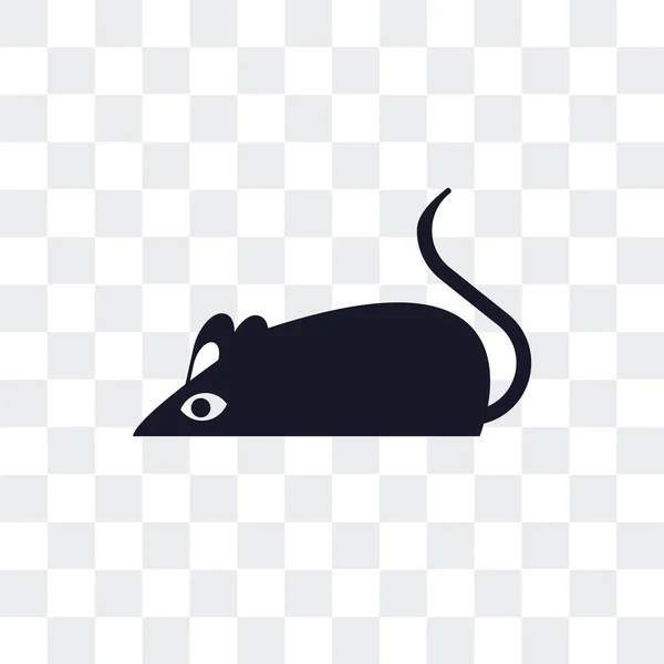 Icono del vector del ratón aislado sobre fondo transparente, logotipo del ratón — Archivo Imágenes Vectoriales