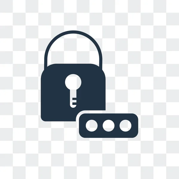 Icône vectorielle de mot de passe isolée sur fond transparent, logo Password design — Image vectorielle