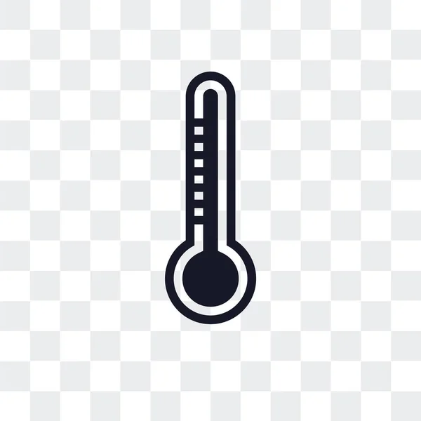 Thermometer vector pictogram geïsoleerd op transparante achtergrond, Ther — Stockvector