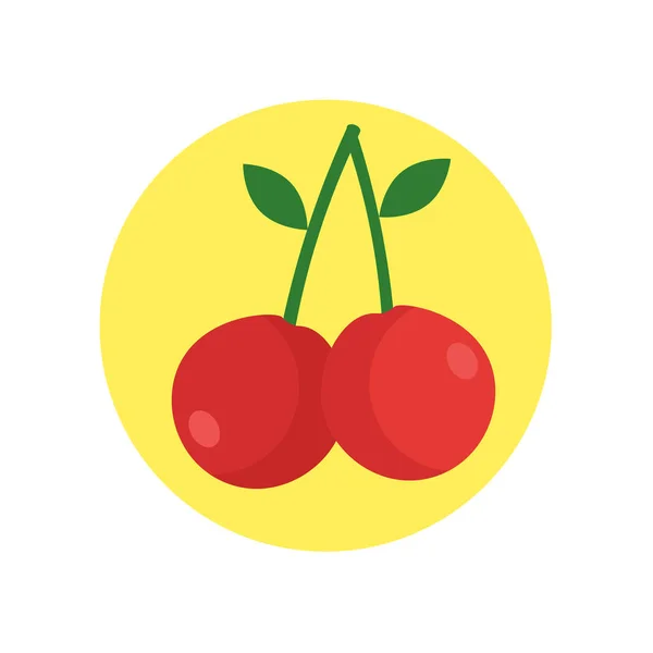 Cherry icon vector isolated on white background, Cherry sign , n — Stock Vector