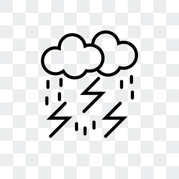 Storm icono vectorial aislado sobre fondo transparente, diseño del logotipo de Storm — Archivo Imágenes Vectoriales