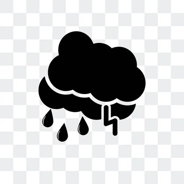 Icono del vector de lluvia aislado sobre fondo transparente, Lluvia — Archivo Imágenes Vectoriales