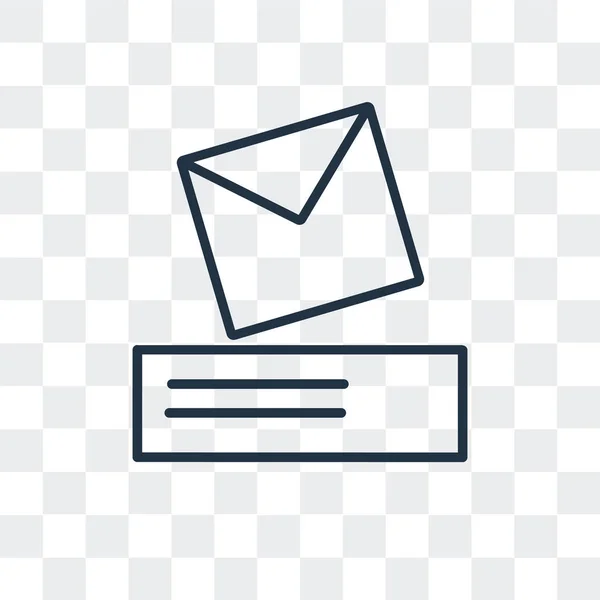 Mail-Vektor-Symbol isoliert auf transparentem Hintergrund, Mail-Logo-Design — Stockvektor