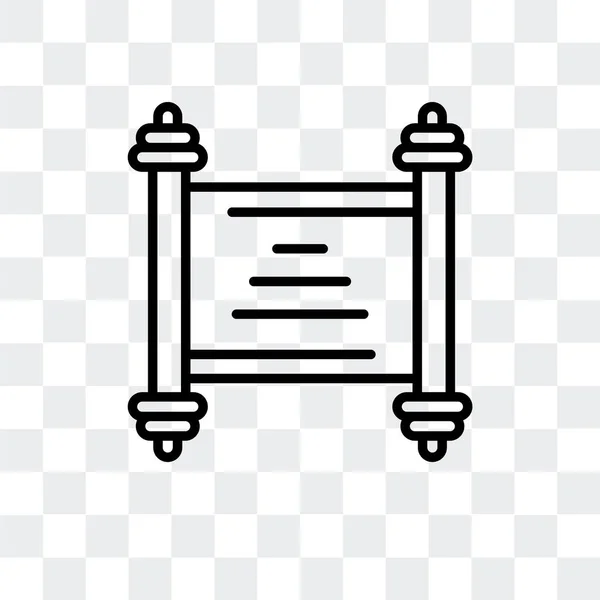 Scroll vector pictogram geïsoleerd op transparante achtergrond, Scroll logo ontwerp — Stockvector