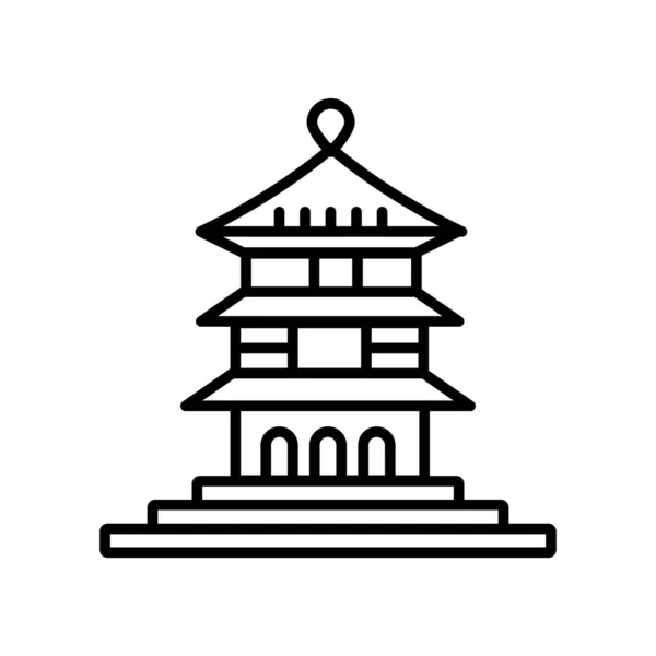 Hall of Supreme Harmony in Beijing icon vector isolated on white — Stock Vector