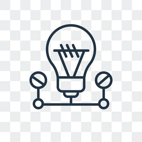 Icône vectorielle ampoule isolée sur fond transparent, conception de logo ampoule — Image vectorielle