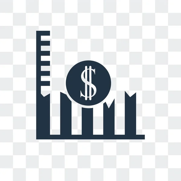 Ícone de vetor de crescimento isolado em fundo transparente, design de logotipo de crescimento — Vetor de Stock