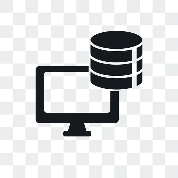 Server-Vektor-Symbol isoliert auf transparentem Hintergrund, Server lo — Stockvektor