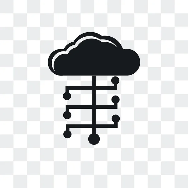 Cloud computing vector icono aislado sobre fondo transparente , — Archivo Imágenes Vectoriales