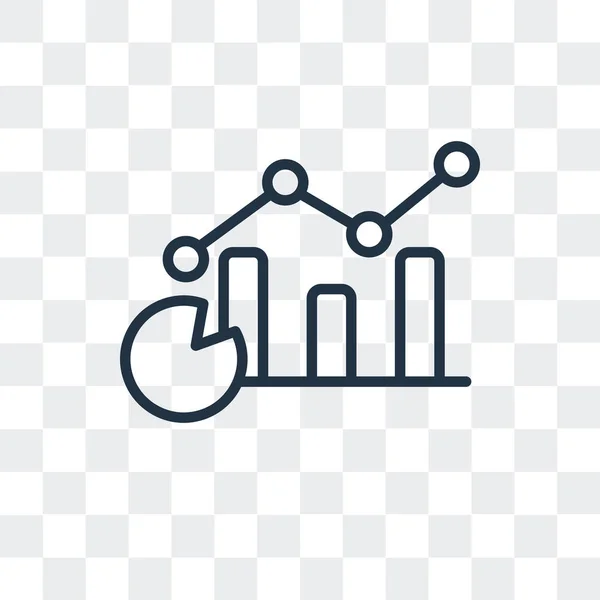 Kördiagram vektor ikon elszigetelt átlátszó háttér, kördiagram logo tervezés — Stock Vector