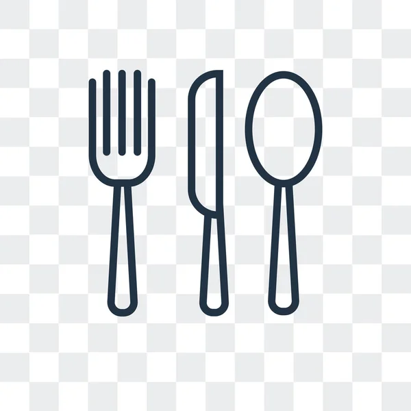 餐具矢量图标隔离在透明背景, 餐具标志设计 — 图库矢量图片