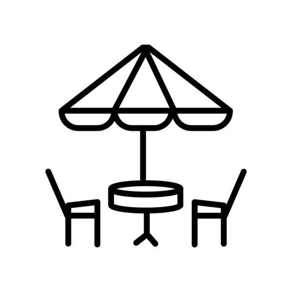 Terras pictogram vector geïsoleerd op een witte achtergrond, Terras teken , — Stockvector