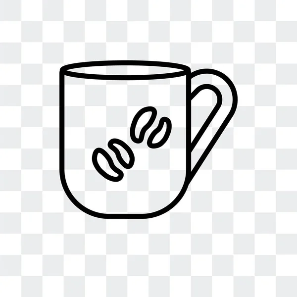 Saydam arka plan üzerinde kahve logo tasarımı izole kahve vektör simgesi — Stok Vektör