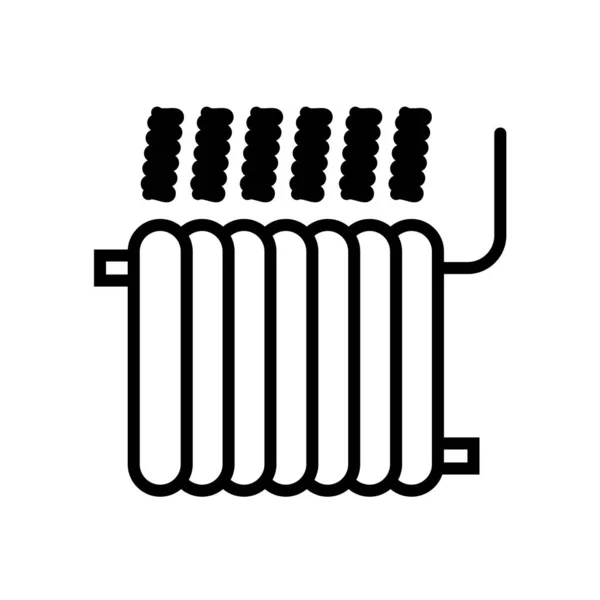 Kühlersymbol-Vektor isoliert auf weißem Hintergrund, Kühlerzeichen — Stockvektor
