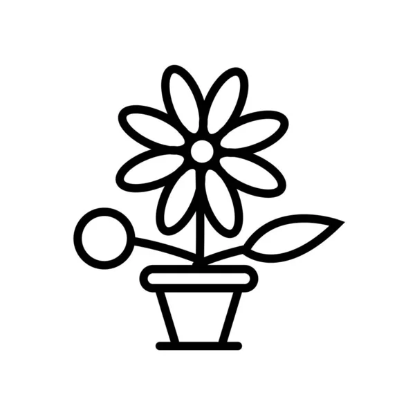 Vetor de ícone de planta isolado no fundo branco, Planta sinal, lin — Vetor de Stock