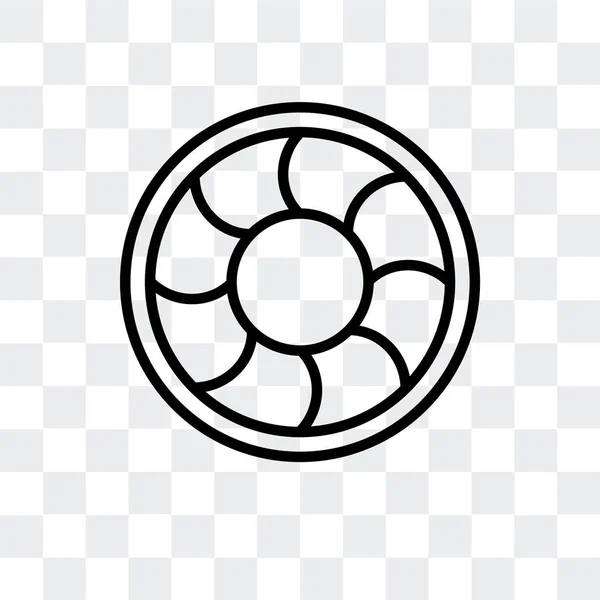 Koło wektor ikona na białym tle na przezroczystym tle, projektowanie logo okrąg — Wektor stockowy