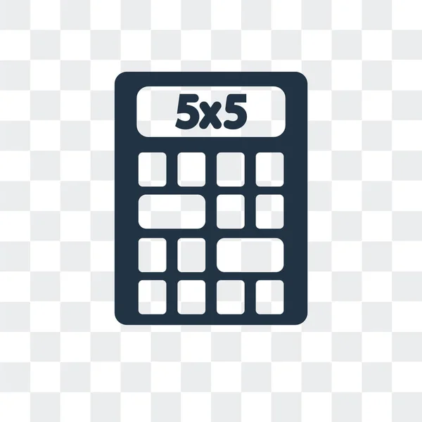 Ícone do vetor da calculadora isolado no fundo transparente, projeto do logotipo da calculadora — Vetor de Stock