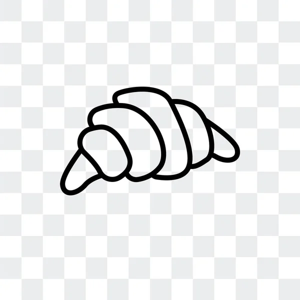 Ícone de vetor Croissant isolado em fundo transparente, design de logotipo Croissant —  Vetores de Stock