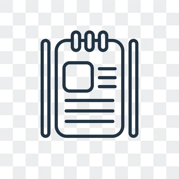 Icona vettoriale Agenda isolata su sfondo trasparente, progettazione logo Agenda — Vettoriale Stock