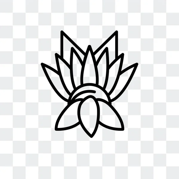 Lotus vector icono aislado sobre fondo transparente, Lotus logo design — Vector de stock