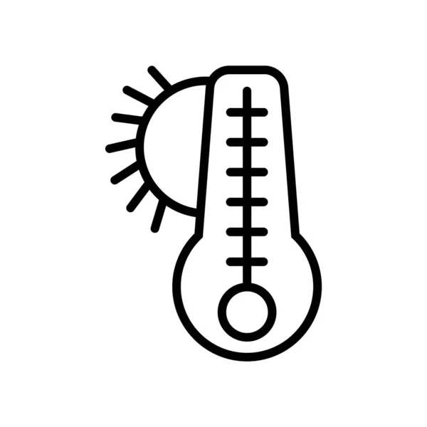 Thermometer-Symbol-Vektor isoliert auf weißem Hintergrund, Thermometer — Stockvektor