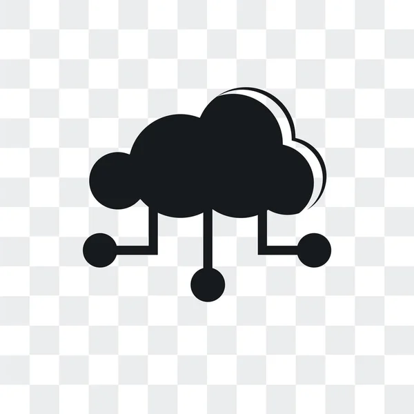 Icono de vector de nube aislado sobre fondo transparente, logotipo de nube — Archivo Imágenes Vectoriales