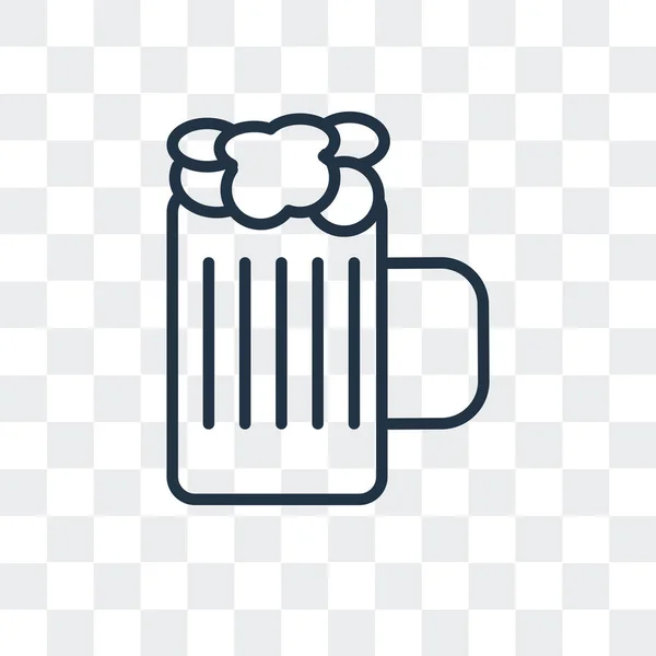 Icono del vector de cervezas aislado sobre fondo transparente, diseño del logotipo de cervezas — Vector de stock