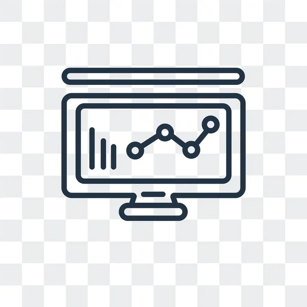 Analytics wektor ikona na białym tle na przezroczystym tle, projektowanie logo Analytics — Wektor stockowy