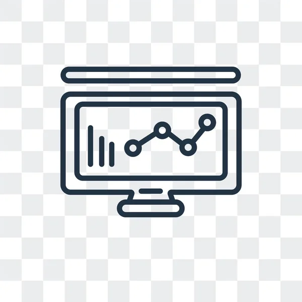 Icône vectorielle analytique isolée sur fond transparent, Conception de logo analytique — Image vectorielle