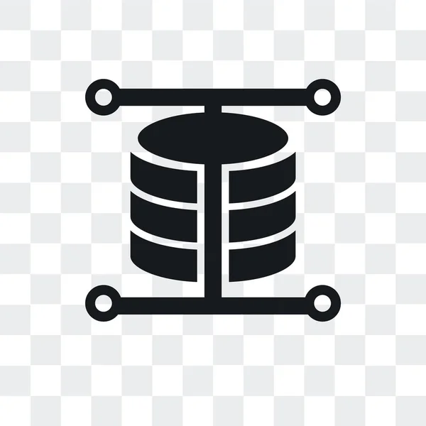 Datenbank-Vektorsymbol isoliert auf transparentem Hintergrund, Datenbanken — Stockvektor