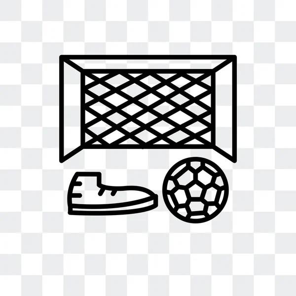 Soccer goal vector icon isolated on transparent background, Soccer goal logo design — Stock Vector