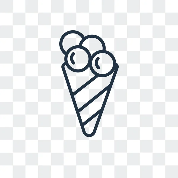 Ice cream vektorové ikony izolované na průhledné pozadí, design loga zmrzlina — Stockový vektor